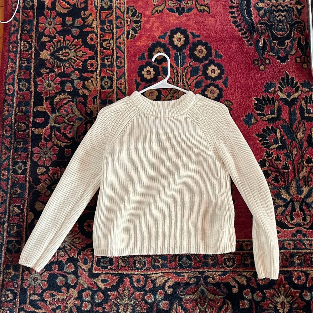 Quince Cream Crew Neck Sweater
